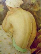 Nicolae Tonitza Nud vazut din spate, ulei pe carton. oil painting